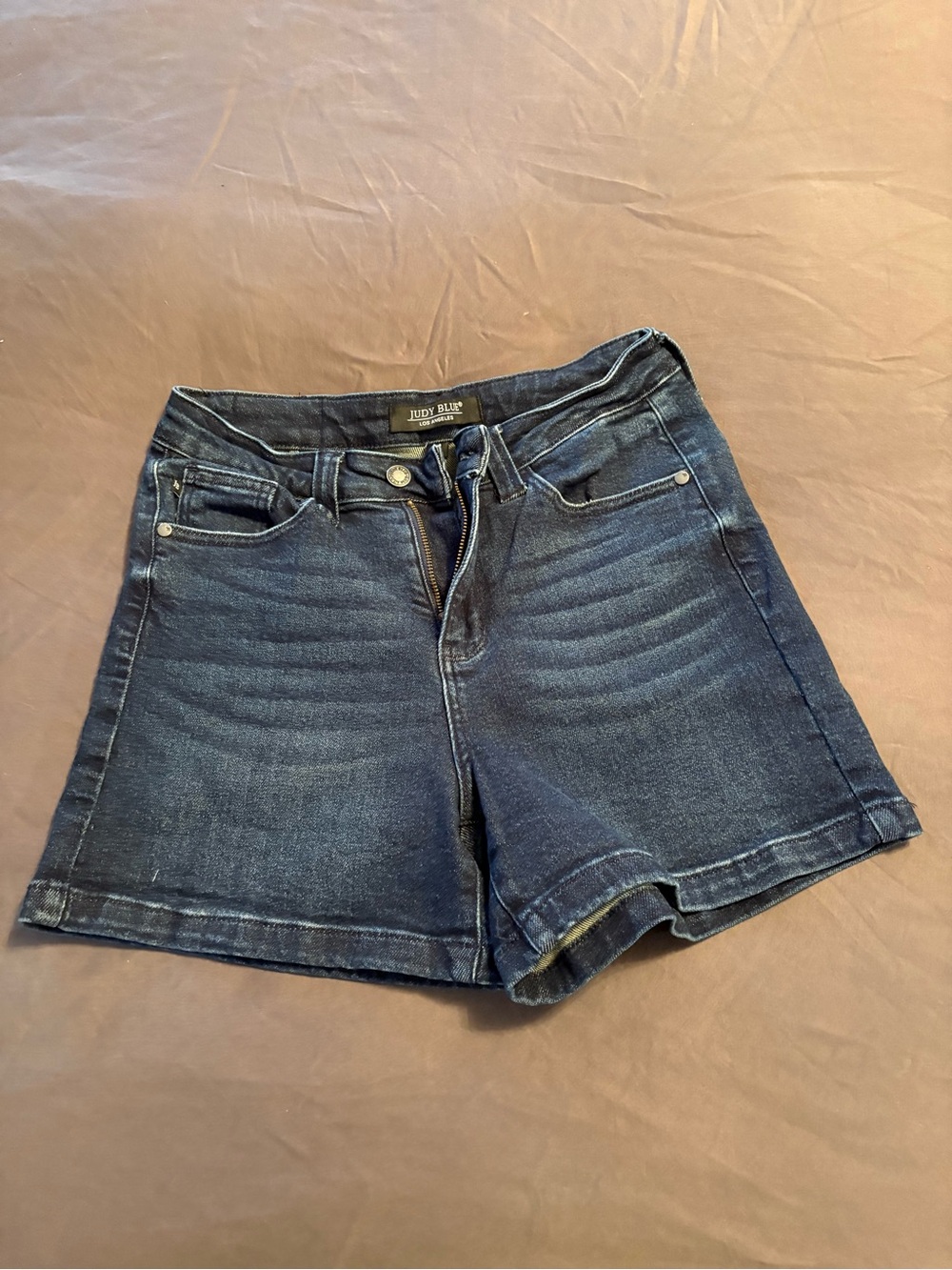 Judy Blue Dark Blue High-Rise Denim Shorts